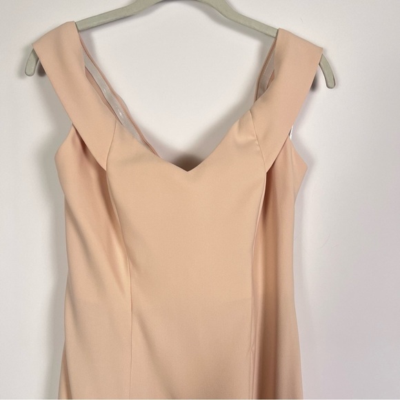 Dessy Collection- OFF-THE-SHOULDER CRISS CROSS BACK TRUMPET GOWN - Picture 6 of 13